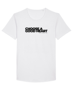 choose a good heart  Tricou mânecă scurtă guler larg Bărbat Skater