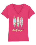 Surf's Up! Tricou mânecă scurtă guler V Damă Evoker