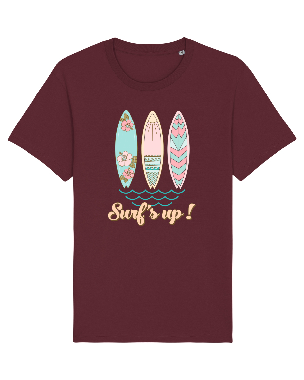 Tricou mânecă scurtă Unisex Rocker Burgundy