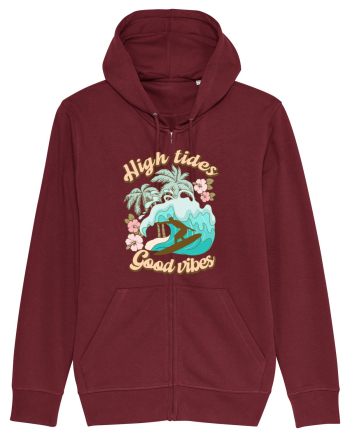 High Tides Good Vibes Burgundy