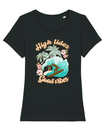 High Tides Good Vibes Black