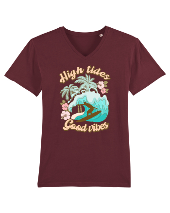 High Tides Good Vibes Burgundy
