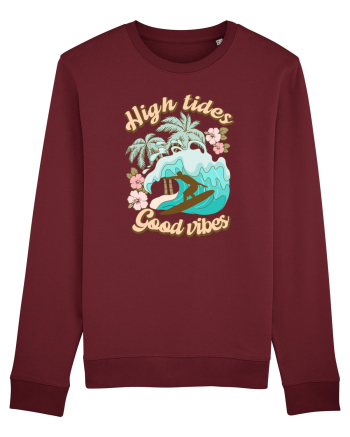High Tides Good Vibes Burgundy