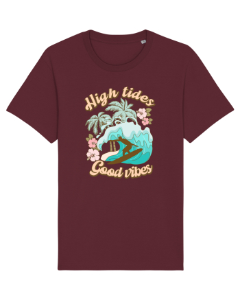 High Tides Good Vibes Burgundy