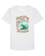 High Tides Good Vibes Tricou mânecă scurtă guler larg Bărbat Skater