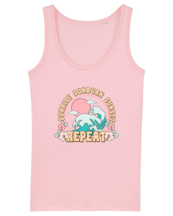 Sunrise Sunburn Sunset Repeat Cotton Pink
