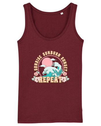 Sunrise Sunburn Sunset Repeat Burgundy