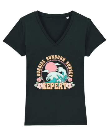 Sunrise Sunburn Sunset Repeat Black
