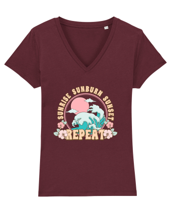 Sunrise Sunburn Sunset Repeat Burgundy