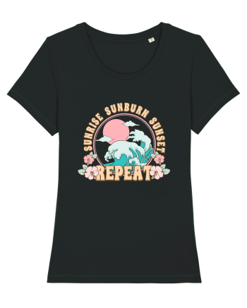Sunrise Sunburn Sunset Repeat Black