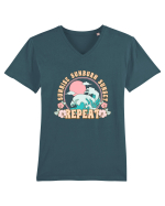 Sunrise Sunburn Sunset Repeat Tricou mânecă scurtă guler V Bărbat Presenter