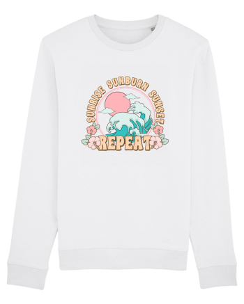 Sunrise Sunburn Sunset Repeat White