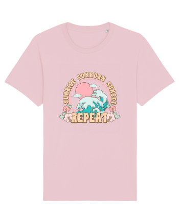 Sunrise Sunburn Sunset Repeat Cotton Pink