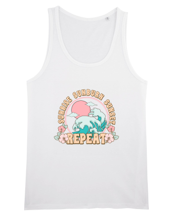 Sunrise Sunburn Sunset Repeat White