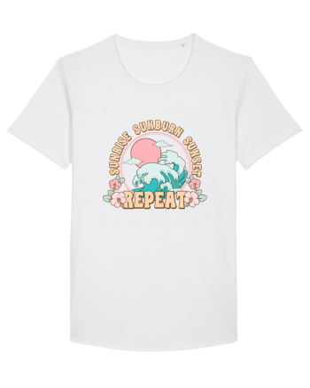 Sunrise Sunburn Sunset Repeat White