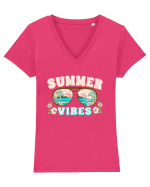 Summer Vibes Tricou mânecă scurtă guler V Damă Evoker
