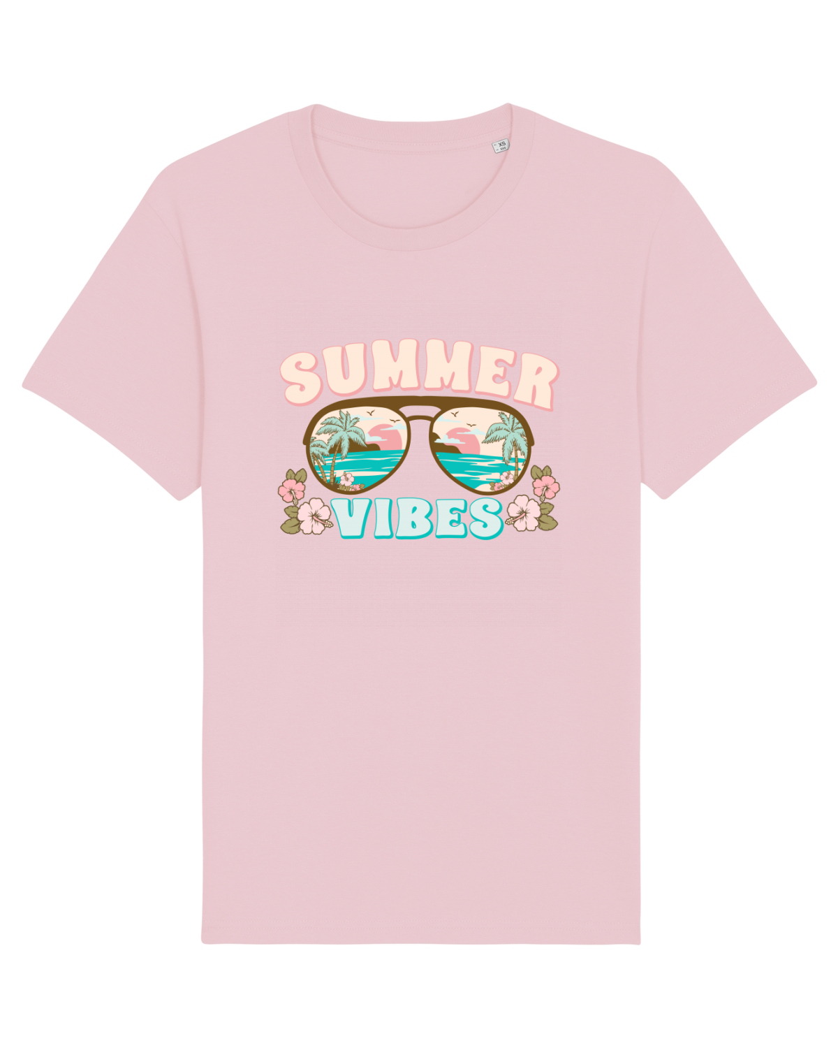 Tricou mânecă scurtă Unisex Rocker Cotton Pink