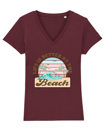 Life Is Better At The Beach Burgundy