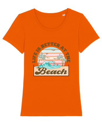 Life Is Better At The Beach Bright Orange