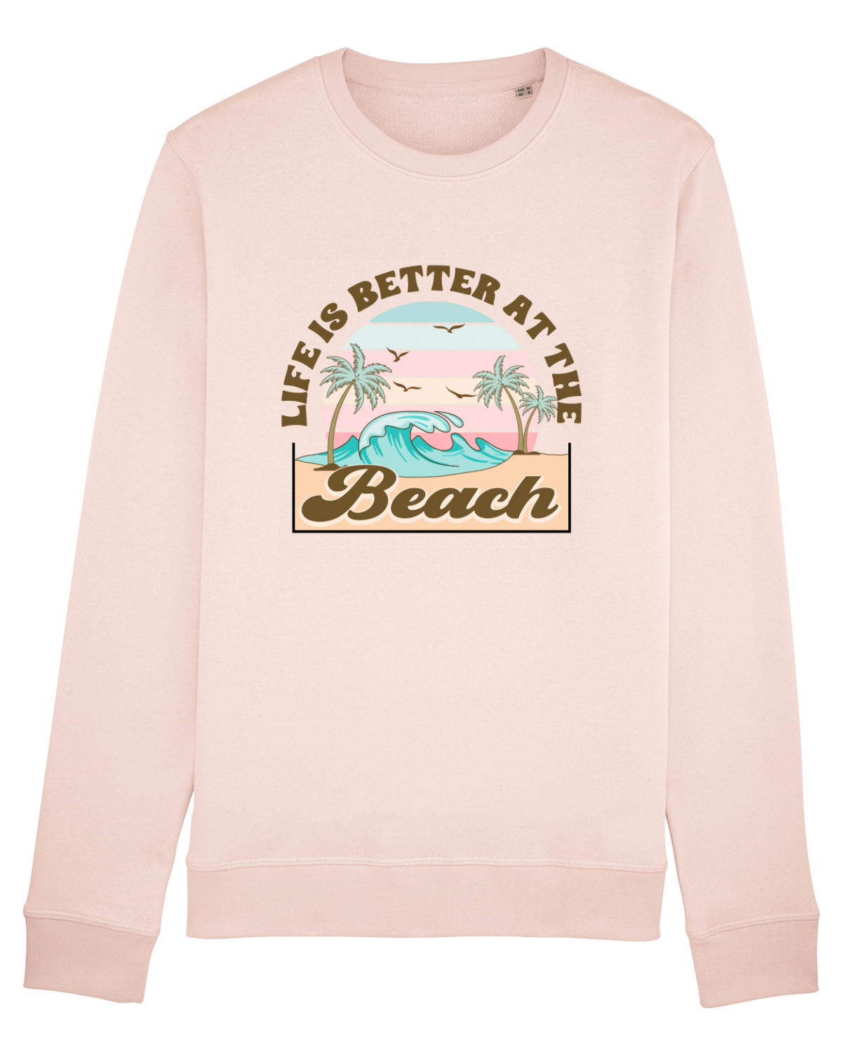 Bluză mânecă lungă Unisex Rise Candy Pink