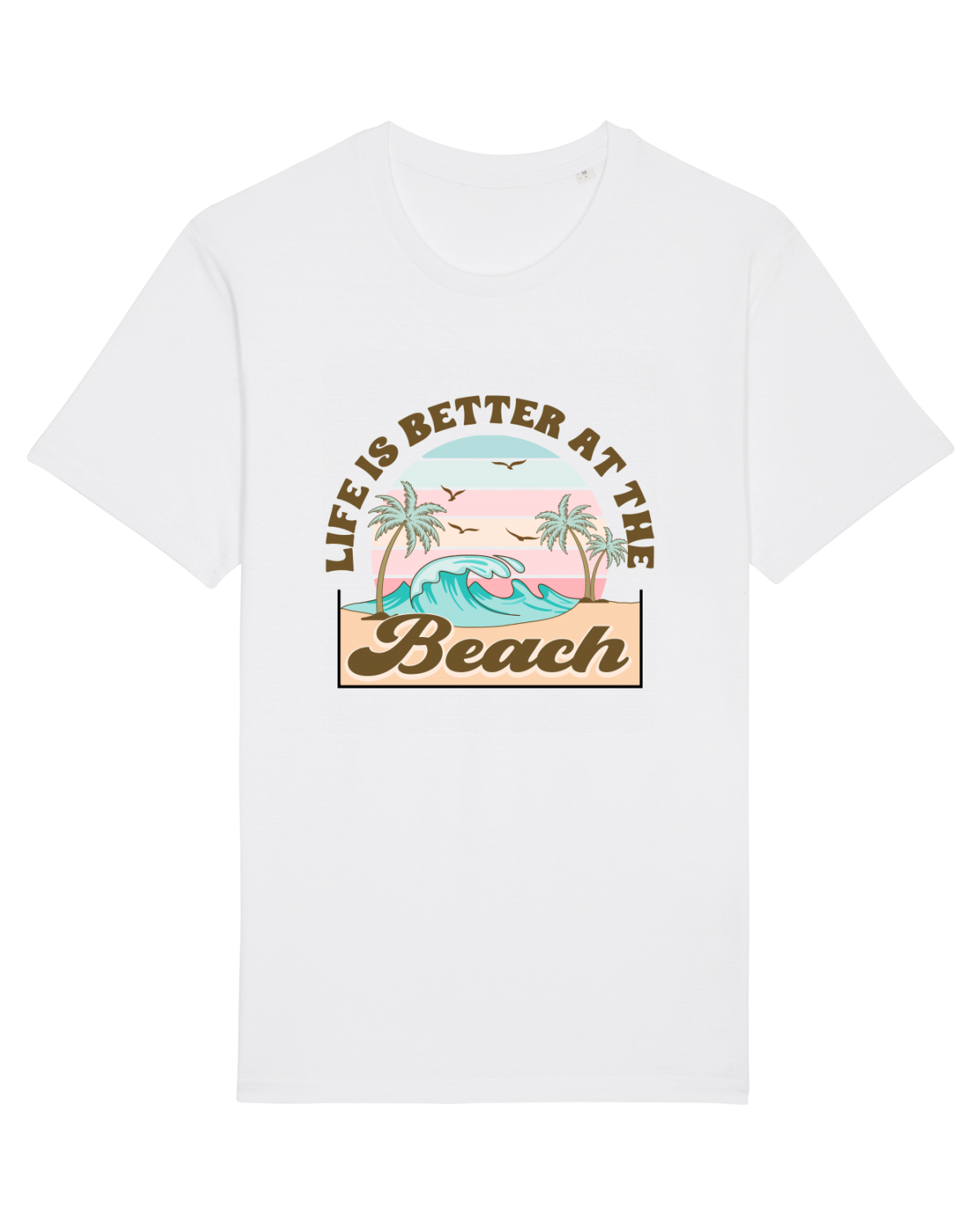 Tricou mânecă scurtă Unisex Rocker White