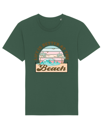Life Is Better At The Beach Bottle Green