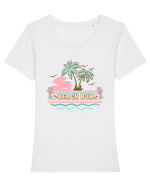 Beach Bum Tricou mânecă scurtă guler larg fitted Damă Expresser