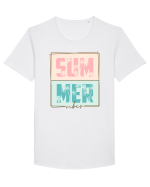 Summer Vibes! Tricou mânecă scurtă guler larg Bărbat Skater