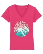 Here Comes The Sun Tricou mânecă scurtă guler V Damă Evoker