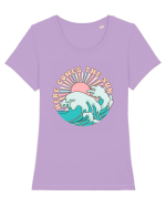 Here Comes The Sun Tricou mânecă scurtă guler larg fitted Damă Expresser