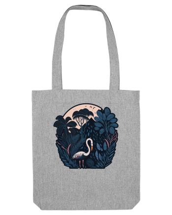 White weird bird moon Heather Grey