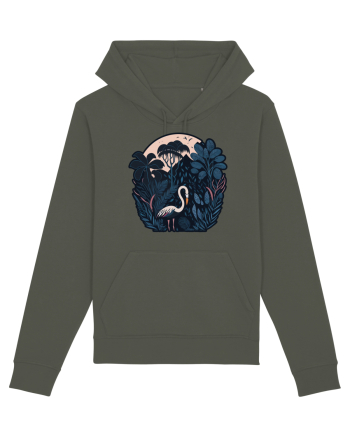 White weird bird moon Khaki