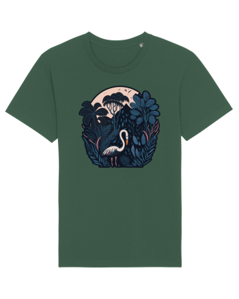White weird bird moon Bottle Green