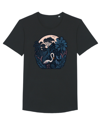 White weird bird moon Black