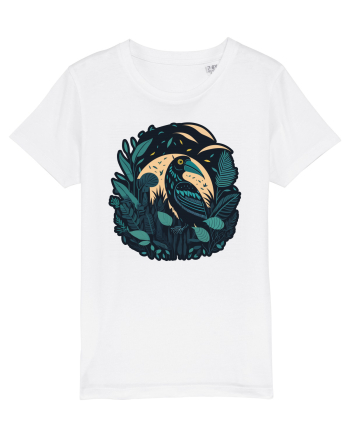 Bird moon jungle  White