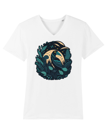 Bird moon jungle  White