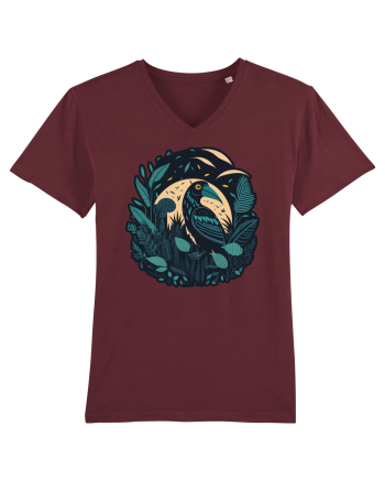 Bird moon jungle  Burgundy