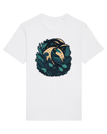 Bird moon jungle  White