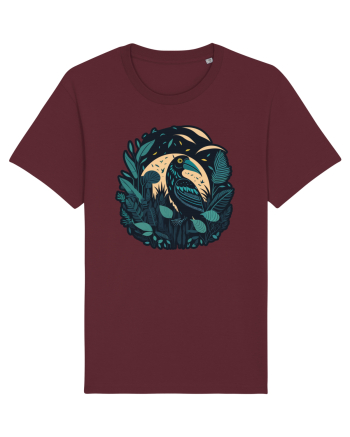 Bird moon jungle  Burgundy