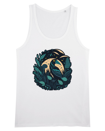 Bird moon jungle  White