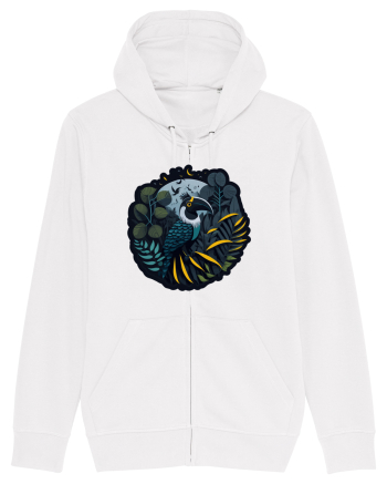 Toucan Bird moon jungle  White