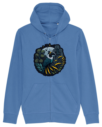 Toucan Bird moon jungle  Bright Blue