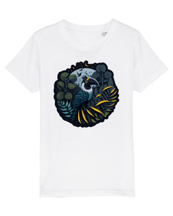 Toucan Bird moon jungle  White
