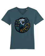 Toucan Bird moon jungle  Tricou mânecă scurtă guler V Bărbat Presenter