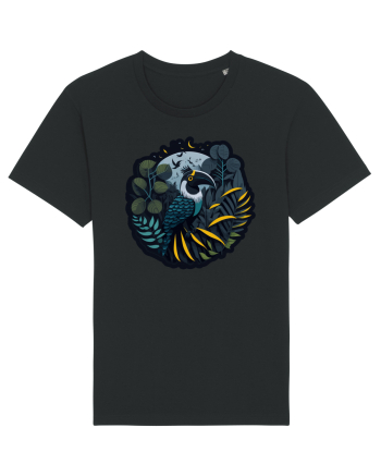 Toucan Bird moon jungle  Black