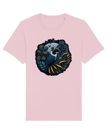 Toucan Bird moon jungle  Cotton Pink