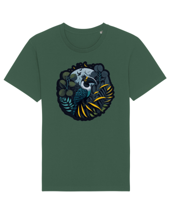 Toucan Bird moon jungle  Bottle Green