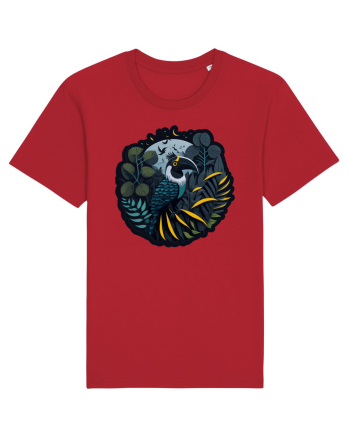 Toucan Bird moon jungle  Red