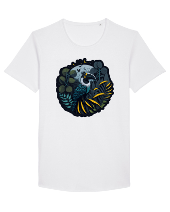 Toucan Bird moon jungle  White