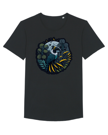 Toucan Bird moon jungle  Black